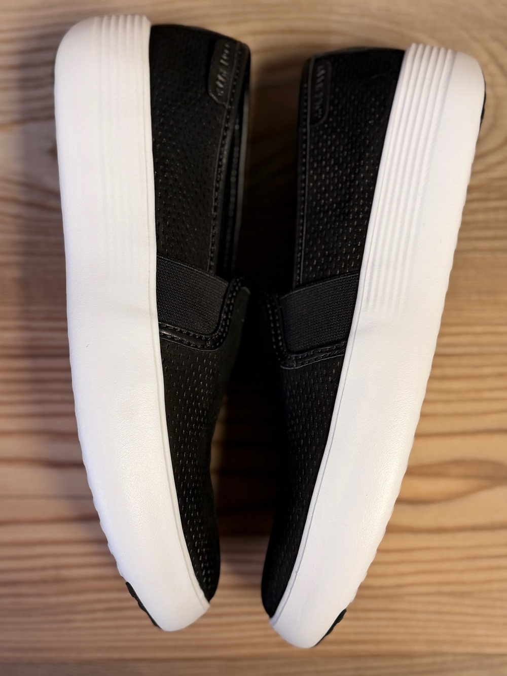 Cole Haan Grand Crosscourt Slip On Sneakers Black Perforated NIB No Box Size 5.5 - Picture 10 of 11